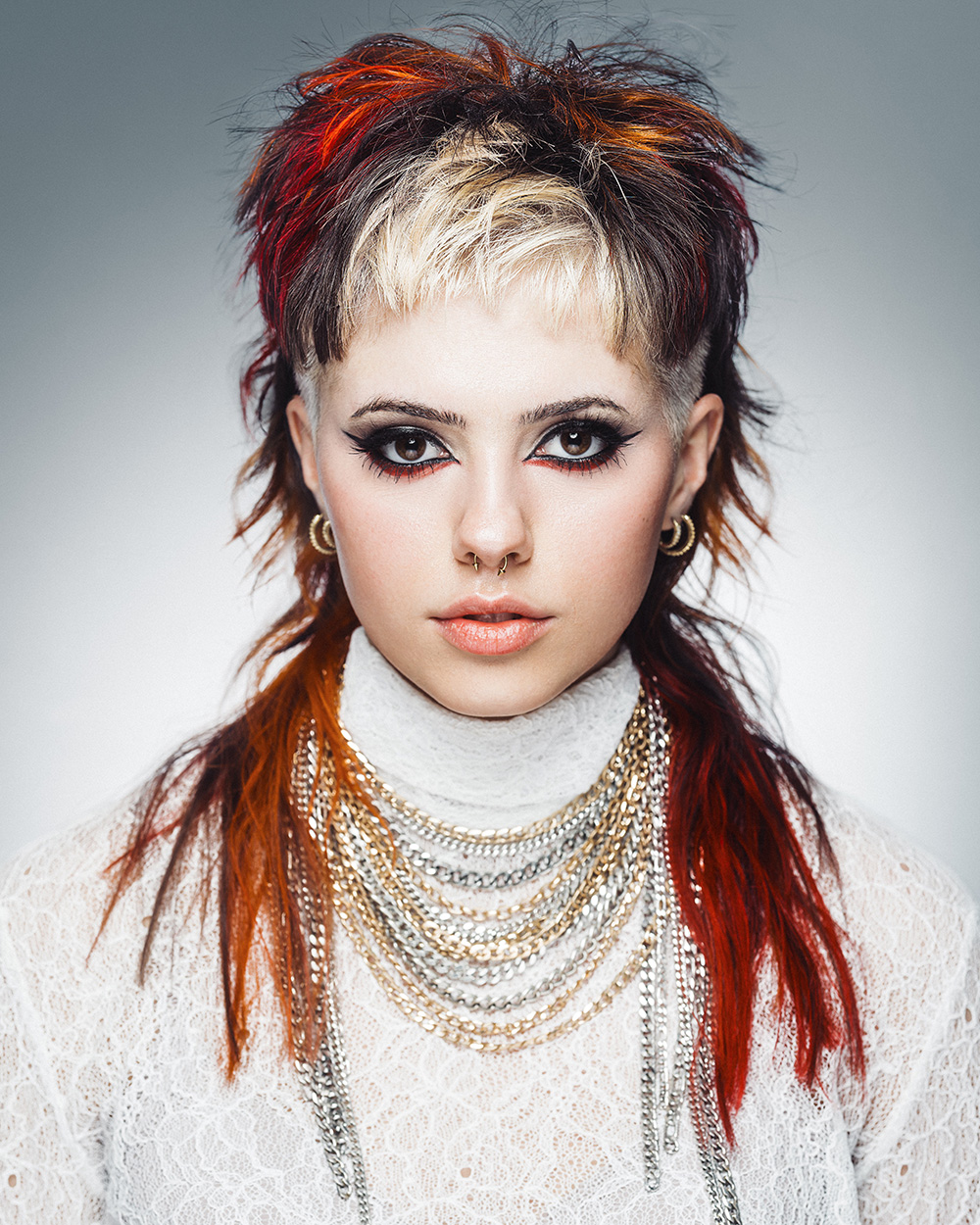 Colour Block Mullet - Rainbow Room International - Refined Rebellion Collection
